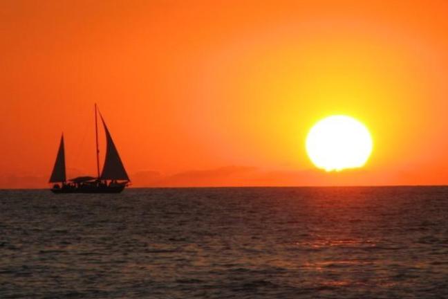 Sailboat at sunset